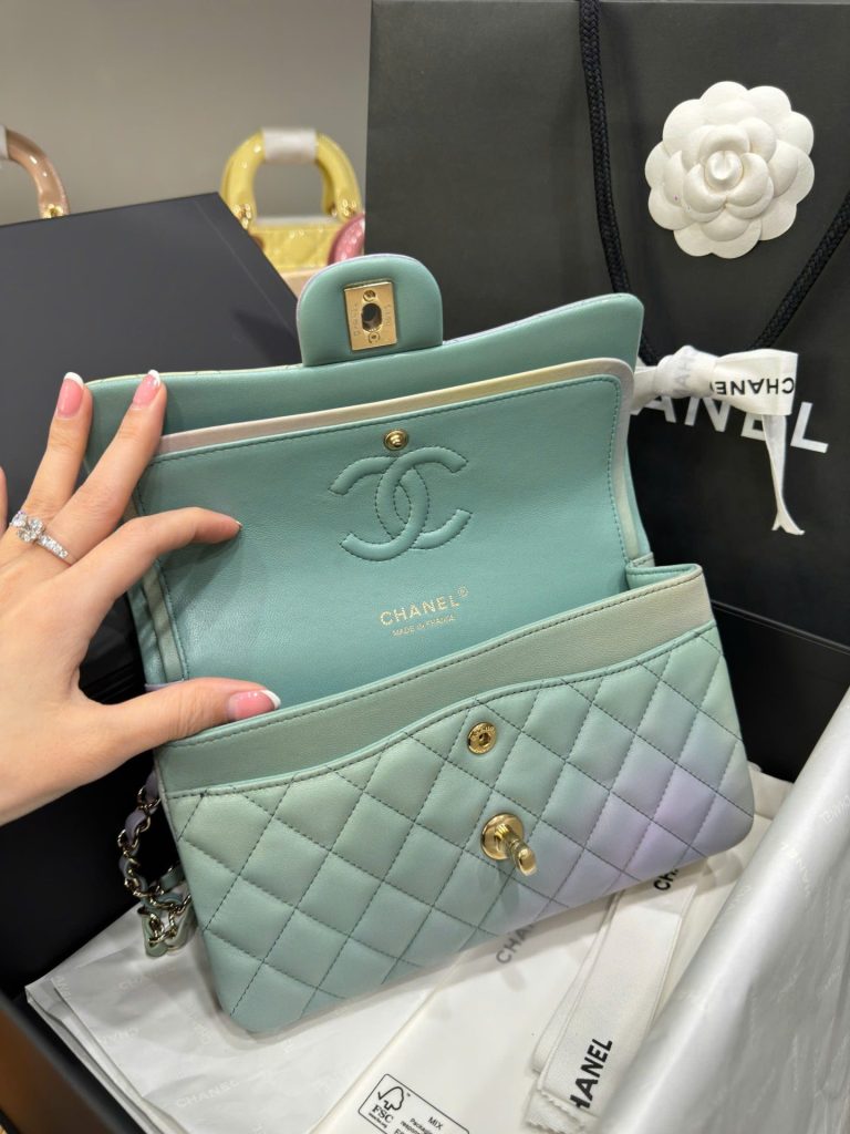 Túi Xách Nữ Chanel Classic Replica 11 Da Cừu Khoá Vàng 23cm (2)