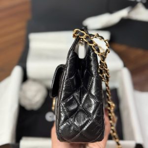 Túi Xách Nữ Chanel Small Hobo Like Auth Màu Đen Bóng 17x19x6cm (2)