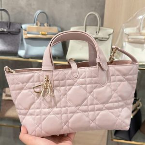 Túi Xách Nữ Dior Hobo Siêu Cấp Màu Hồng Nhạt 28.5x19x21 (2)