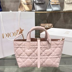 Túi Xách Nữ Dior Hobo Siêu Cấp Màu Hồng Nhạt 28.5x19x21 (2)