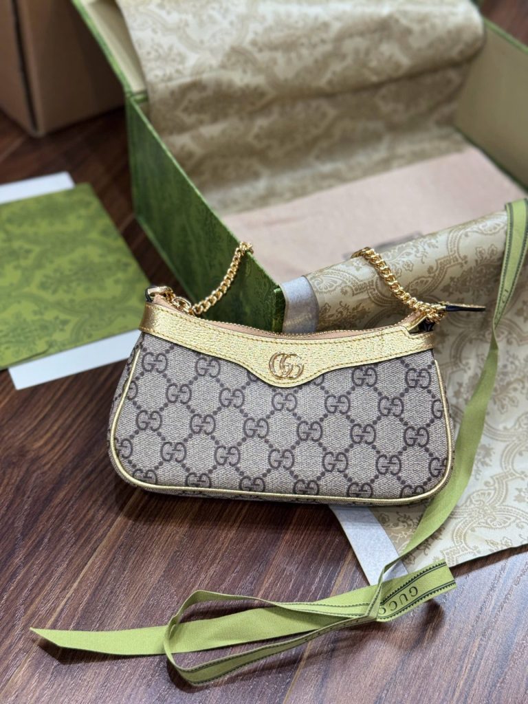 Túi Xách Nữ Gucci Ophidia Siêu Cấp Hoạ Tiết Monogram 19x10x3cm (2)