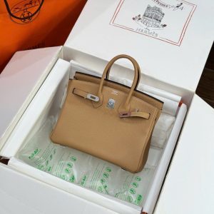 Túi Xách Nữ Hermes Birkin Like Auth Da Togo Màu Nâu 25cm (2)