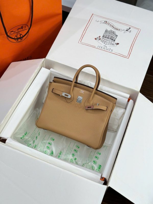 Túi Xách Nữ Hermes Birkin Like Auth Da Togo Màu Nâu 25cm (2)