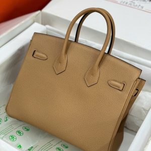 Túi Xách Nữ Hermes Birkin Like Auth Da Togo Màu Nâu 25cm (2)