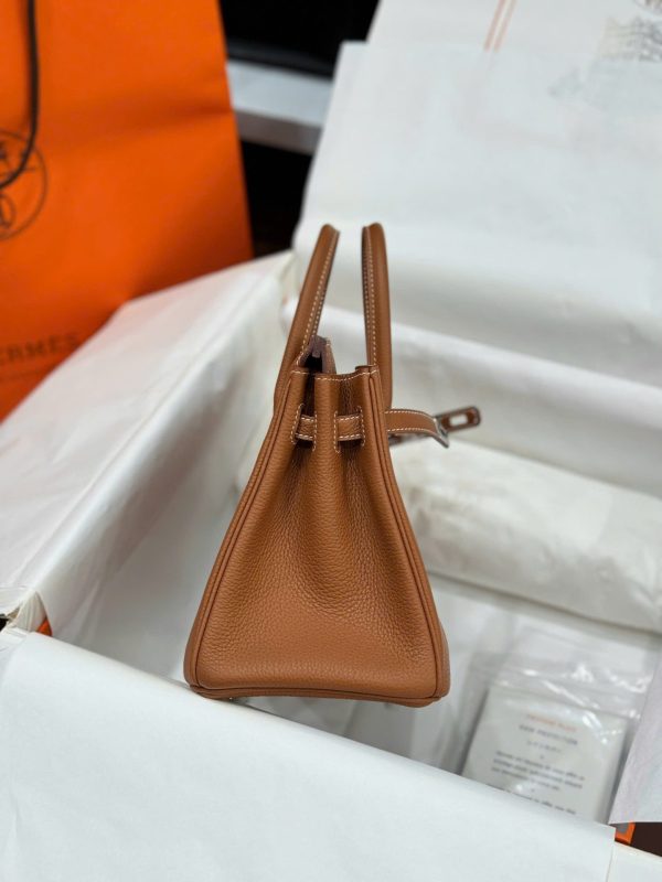 Túi Xách Nữ Hermes Birkin Màu Nâu Da Nứt Like Auth 25cm (2)