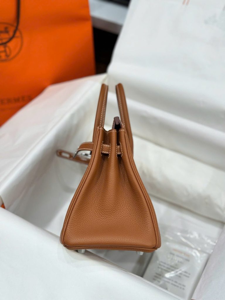 Túi Xách Nữ Hermes Birkin Màu Nâu Da Nứt Like Auth 25cm (2)