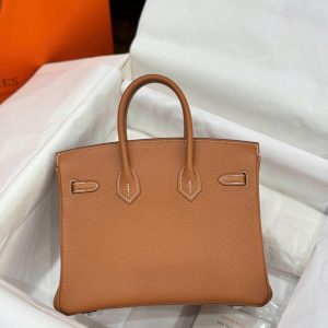 Túi Xách Nữ Hermes Birkin Màu Nâu Da Nứt Like Auth 25cm (2)