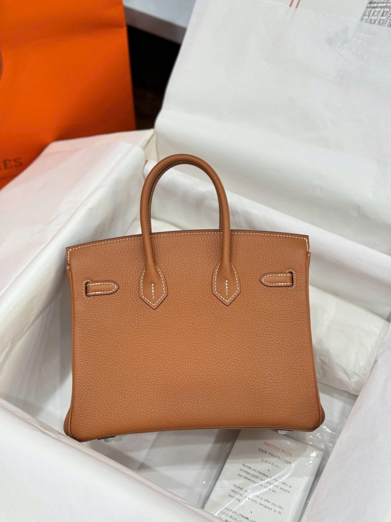 Túi Xách Nữ Hermes Birkin Màu Nâu Da Nứt Like Auth 25cm (2)