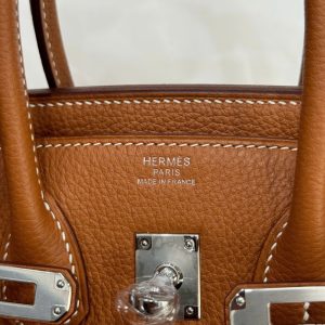 Túi Xách Nữ Hermes Birkin Màu Nâu Da Nứt Like Auth 25cm (2)