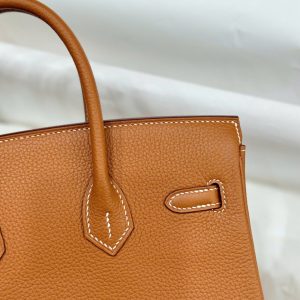 Túi Xách Nữ Hermes Birkin Màu Nâu Da Nứt Like Auth 25cm (2)