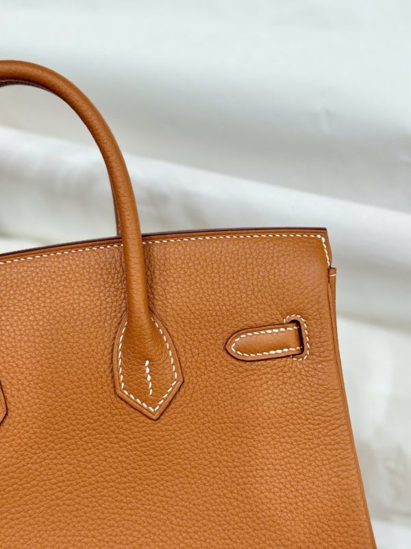 Túi Xách Nữ Hermes Birkin Màu Nâu Da Nứt Like Auth 25cm (2)