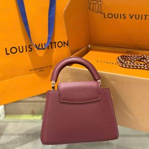 Túi Xách Nữ Louis Vuitton LV Capucines Màu Đỏ Mận Siêu Cấp 21cm (2)