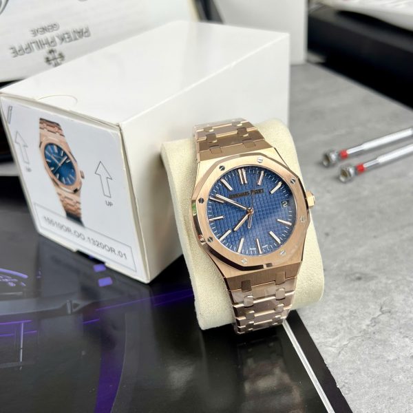 Đồng Hồ Audemars Piguet 15500 Replica 11 Mặt Xanh Blue Nhà Máy APS 41mm (2)