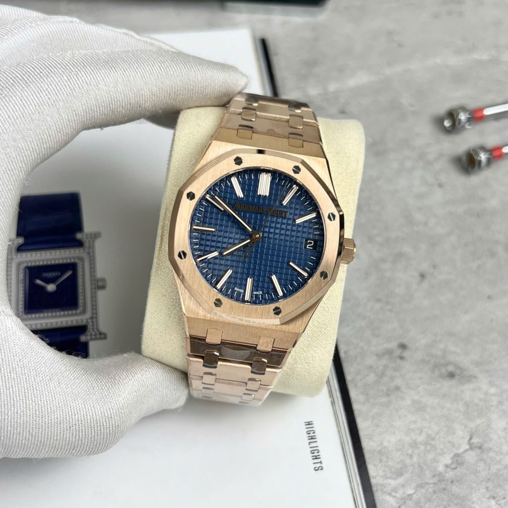 Đồng Hồ Audemars Piguet 15500 Replica 11 Mặt Xanh Blue Nhà Máy APS 41mm (2)