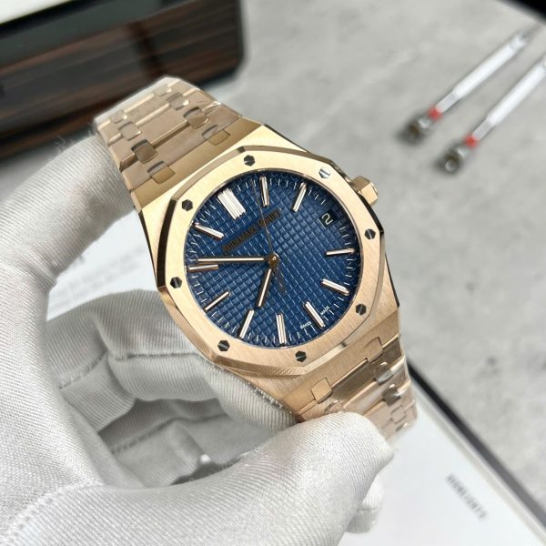 Đồng Hồ Audemars Piguet 15500 Replica 11 Mặt Xanh Blue Nhà Máy APS 41mm (2)