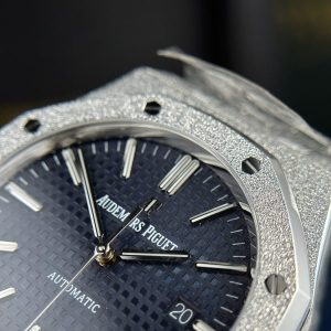 Đồng Hồ Audemars Piguet Royal Oak 15410 Frosted Gold Rep 11 Cao Cấp Mặt Xanh APS Factory 41mm (2)