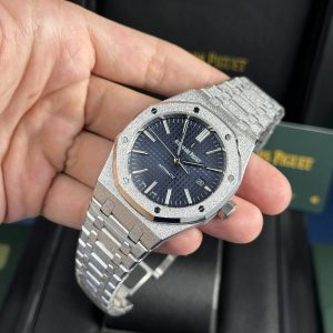 Đồng Hồ Audemars Piguet Royal Oak 15410 Frosted Gold Rep 11 Cao Cấp Mặt Xanh APS Factory 41mm (2)