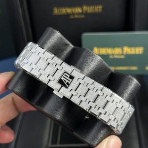 Đồng Hồ Audemars Piguet Royal Oak 15410 Frosted Gold Rep 11 Cao Cấp Mặt Xanh APS Factory 41mm (2)