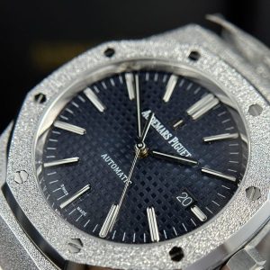 Đồng Hồ Audemars Piguet Royal Oak 15410 Frosted Gold Rep 11 Cao Cấp Mặt Xanh APS Factory 41mm (2)