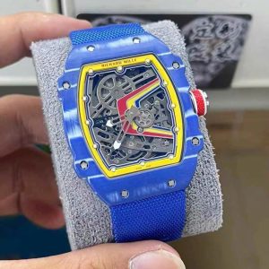 Đồng Hồ Chế Tác Richard Mille RM67-02 Vỏ Carbon Màu Xanh Dương Siêu Nhẹ 37 Grams 38.7×47 (4)