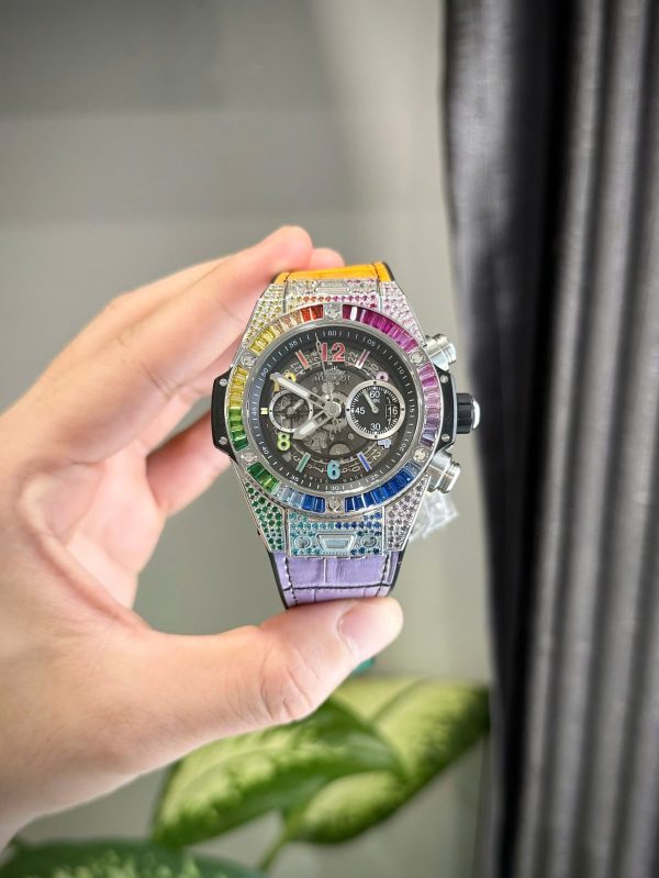 Đồng Hồ Hublot Big Bang Unico Rainbow Titanium Replica 11 Nhà Máy BBF 45mm (2)