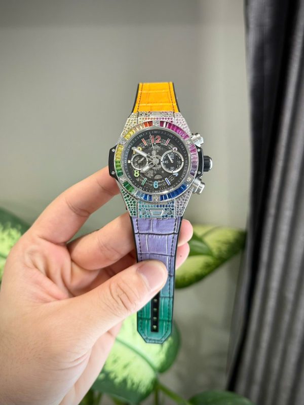 Đồng Hồ Hublot Big Bang Unico Rainbow Titanium Replica 11 Nhà Máy BBF 45mm (2)