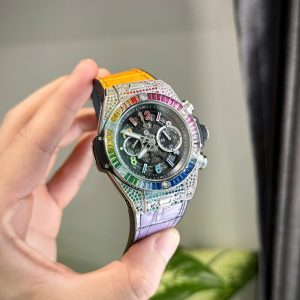 Đồng Hồ Hublot Big Bang Unico Rainbow Titanium Replica 11 Nhà Máy BBF 45mm (2)