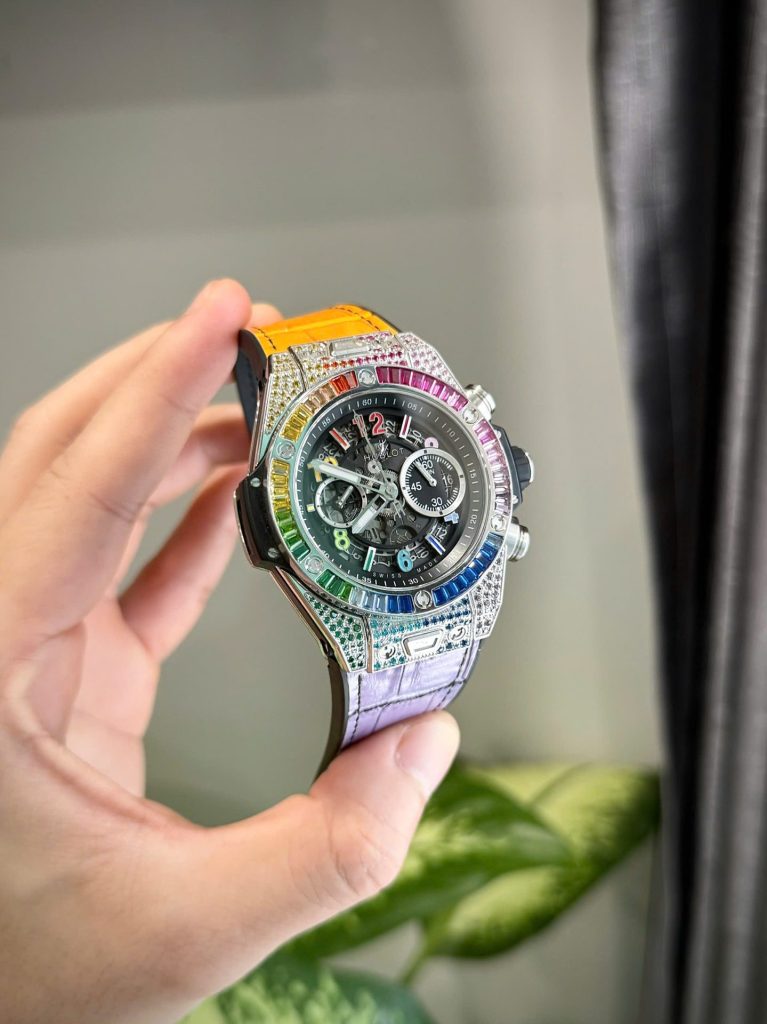 Đồng Hồ Hublot Big Bang Unico Rainbow Titanium Replica 11 Nhà Máy BBF 45mm (2)