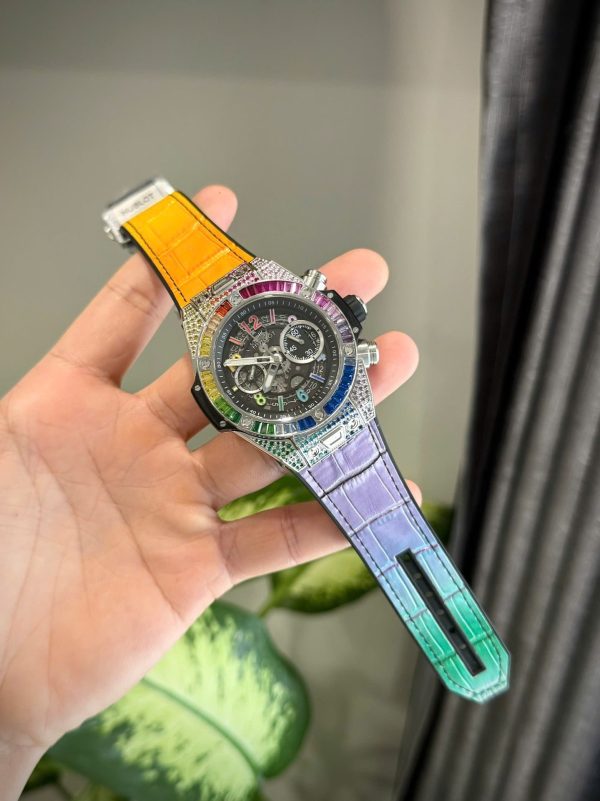 Đồng Hồ Hublot Big Bang Unico Rainbow Titanium Replica 11 Nhà Máy BBF 45mm (2)