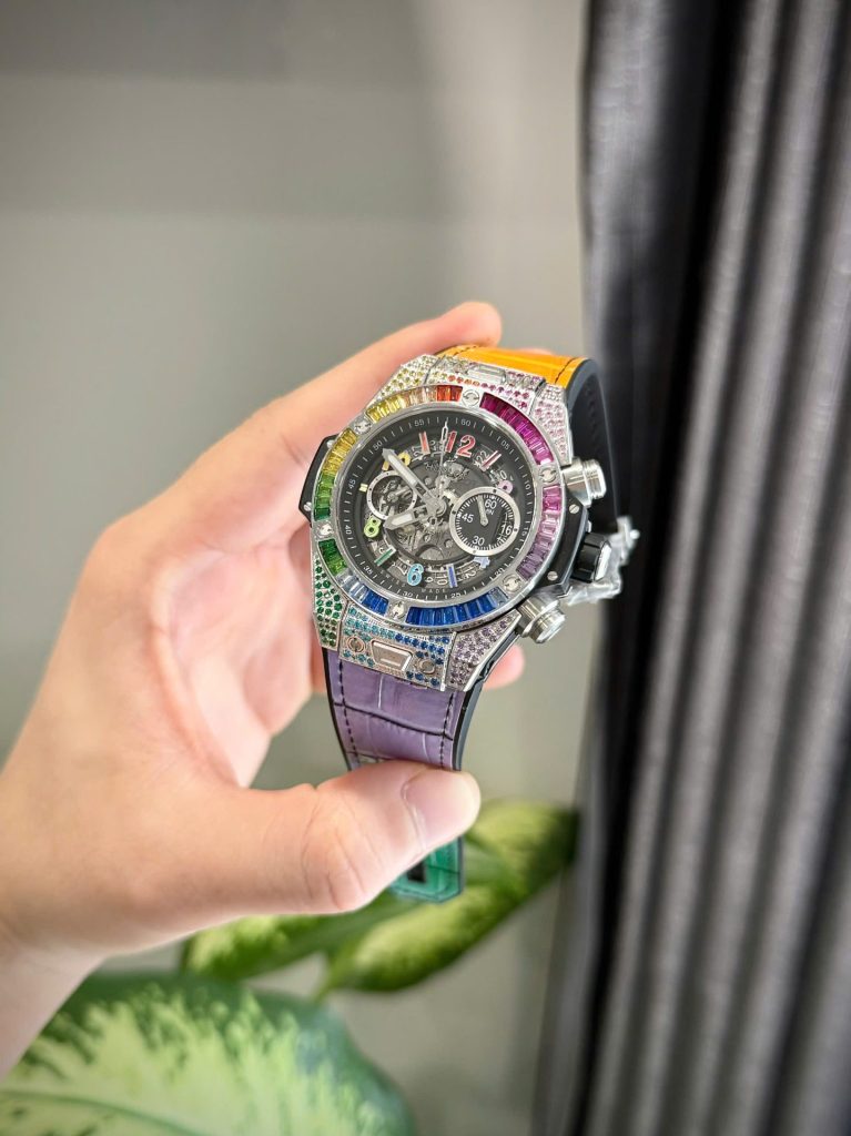 Đồng Hồ Hublot Big Bang Unico Rainbow Titanium Replica 11 Nhà Máy BBF 45mm (2)