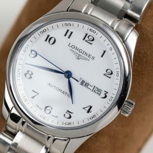 Đồng Hồ Longines Master Replica 11 Mặt Trắng Cọc Số Học Trò 38 (2)