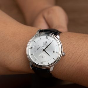 Đồng Hồ Omega De Ville Prestige Power Reserve Replica 11 Mặt Trắng Dây Da 39 (7)