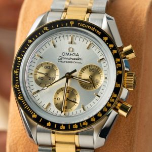 Đồng Hồ Omega SpeedMaster MoonWatch Chronogarph Demi Gold Rep 11 Cao Cấp 42mm (2)