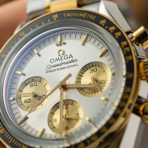 Đồng Hồ Omega SpeedMaster MoonWatch Chronogarph Demi Gold Rep 11 Cao Cấp 42mm (2)