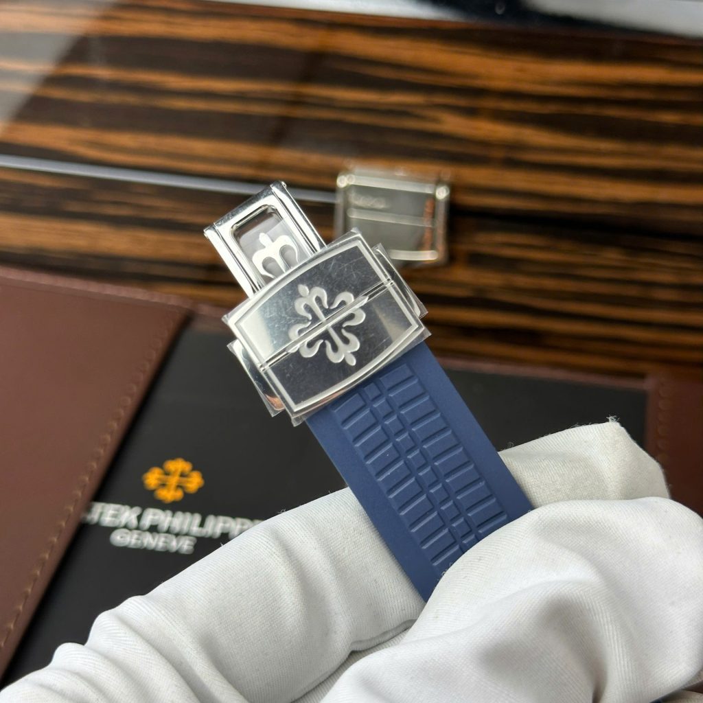 Đồng Hồ Patek Philippe Aquanaut 5168G Màu Xanh Blue Chế Tác Tinh Chỉnh Mặt Số + Kim + Máy Móc Chuẩn Auth 42 (2)