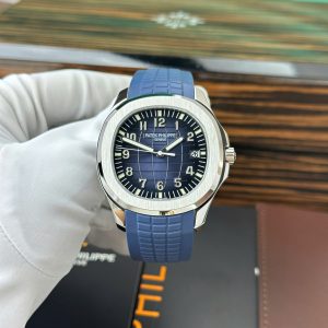 Đồng Hồ Patek Philippe Aquanaut 5168G Màu Xanh Blue Chế Tác Tinh Chỉnh Mặt Số + Kim + Máy Móc Chuẩn Auth 42 (2)