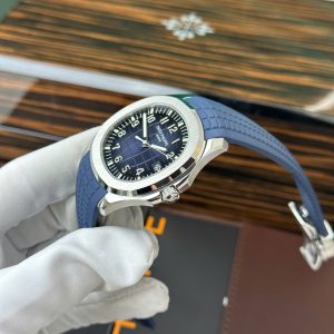 Đồng Hồ Patek Philippe Aquanaut 5168G Màu Xanh Blue Chế Tác Tinh Chỉnh Mặt Số + Kim + Máy Móc Chuẩn Auth 42 (2)