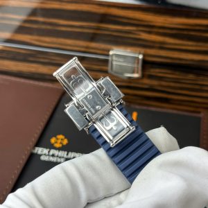 Đồng Hồ Patek Philippe Aquanaut 5168G Màu Xanh Blue Chế Tác Tinh Chỉnh Mặt Số + Kim + Máy Móc Chuẩn Auth 42 (2)