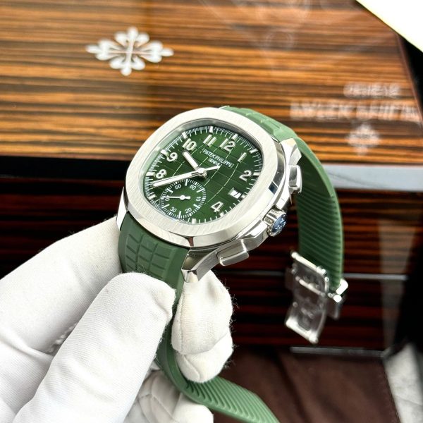 Đồng Hồ Patek Philippe Aquanaut 5968G Replica 11 Cao Cấp Màu Xanh Kaki 42 (2)