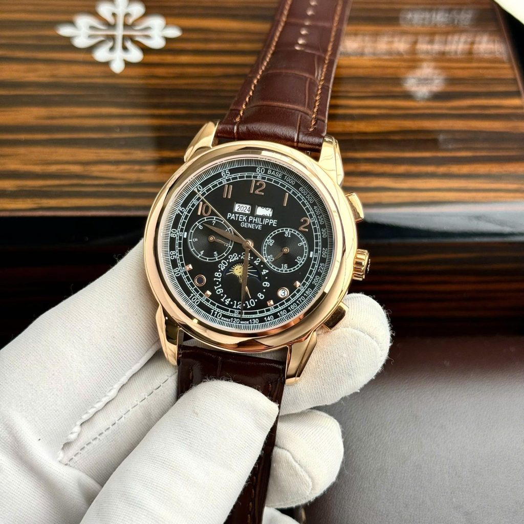 Đồng Hồ Patek Philippe Perpetal Calendar 5270 Fake 11 Nam Dây Da 41mm (2)