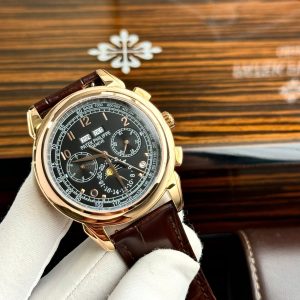 Đồng Hồ Patek Philippe Perpetal Calendar 5270 Fake 11 Nam Dây Da 41mm (2)