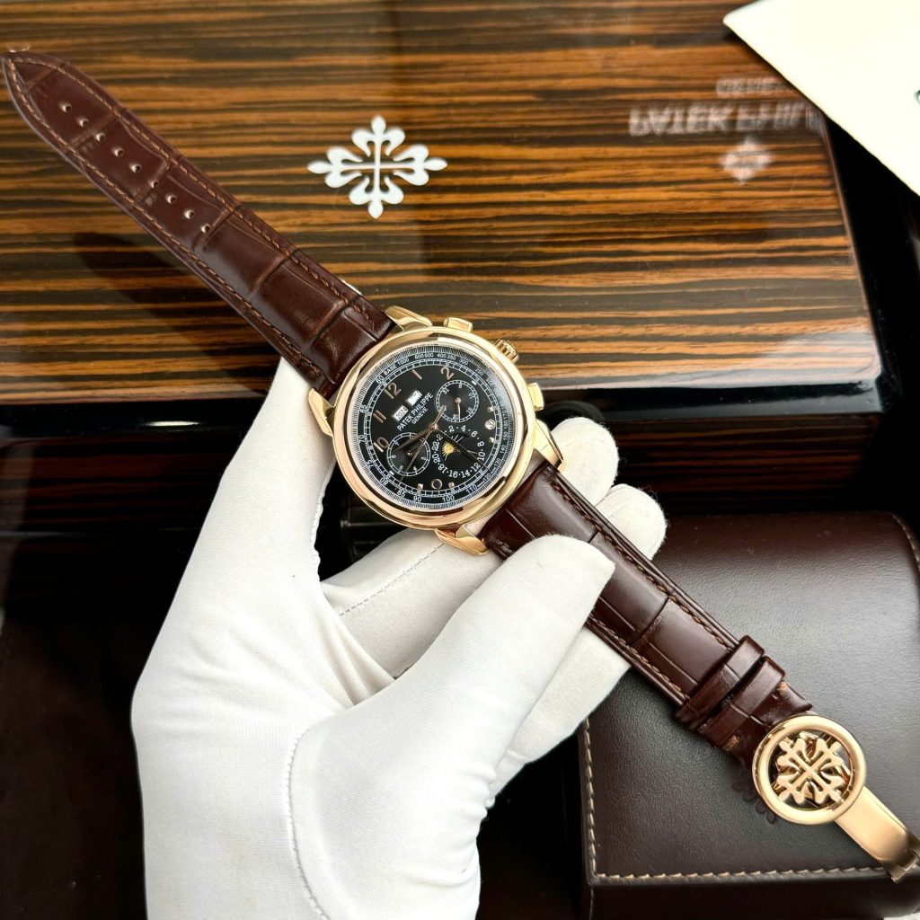 Đồng Hồ Patek Philippe Perpetal Calendar 5270 Fake 11 Nam Dây Da 41mm (2)