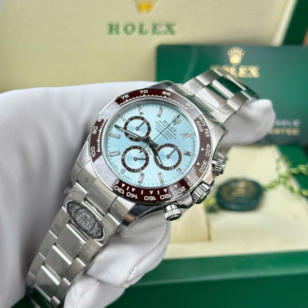 Đồng Hồ Rep 11 Rolex Cosmograph Daytona 126506 Ice Blue Cọc Số Đính Đá Nhà Máy Clean 40mm (11)