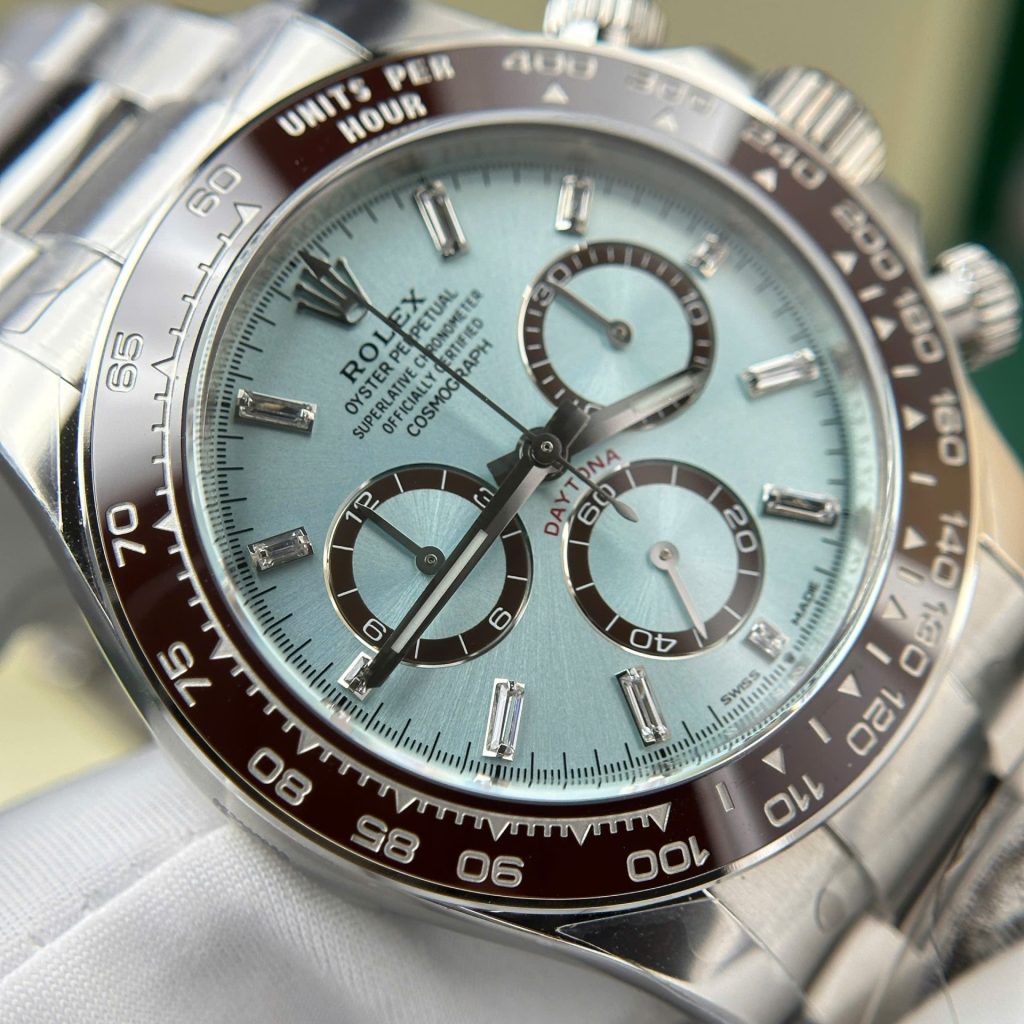 Đồng Hồ Rep 11 Rolex Cosmograph Daytona 126506 Ice Blue Cọc Số Đính Đá Nhà Máy Clean 40mm (11)