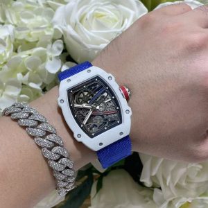 Đồng Hồ Richard Mille Chế Tác RM67-02 Vỏ Carbon Màu Trắng Siêu Nhẹ Trọng Lượng 37 Grams 38.7×47 (2)