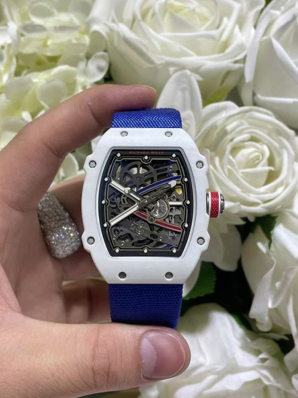 Đồng Hồ Richard Mille Chế Tác RM67-02 Vỏ Carbon Màu Trắng Siêu Nhẹ Trọng Lượng 37 Grams 38.7×47 (2)