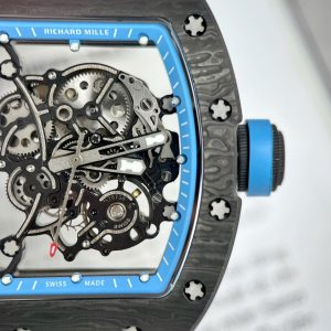 Đồng Hồ Richard Mille RM055 Replica 11 Vỏ Full Carbon Dây Cao Su 45mm (2)