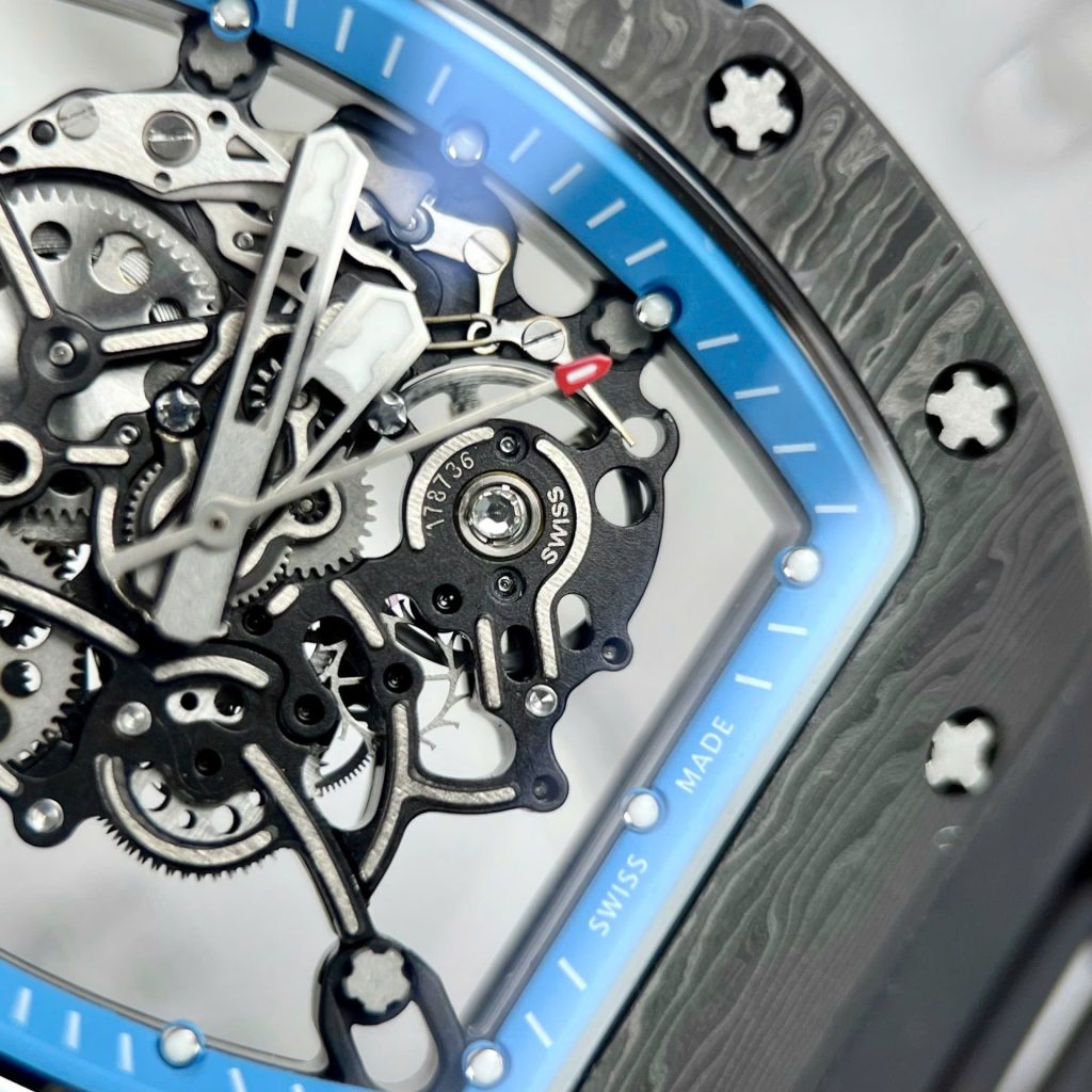 Đồng Hồ Richard Mille RM055 Replica 11 Vỏ Full Carbon Dây Cao Su 45mm (2)