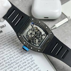 Đồng Hồ Richard Mille RM055 Replica 11 Vỏ Full Carbon Dây Cao Su 45mm (2)