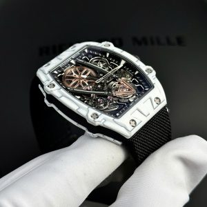 Đồng Hồ Richard Mille RM27-05 Rafael Nadal Replica 11 Vỏ Carbon Màu Trắng 37.25×47 (2)